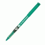 LOT DE 2 - STYLO ROLLER PILOT HI-TECPOINT V5 À CAPUCHON POINTE 0,5 MM - ÉCRITURE FINE VERT