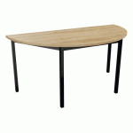 TABLE DE RÉUNION DEMI-LUNE TREFF 160X80 CHÊNE VIEILLI/ NOIR