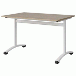 TABLE MALIBU 120X80 T6 DL STRA ABS CHÊNE 1146/BLC 9016 - MANUTAN EXPERT