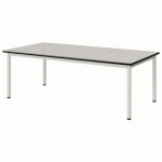 TABLE MALIBU 160X80 T2 4P STRA BLC SEL W911/NOIR BLC 9016