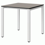 TABLE MALIBU 80X80 T6 SOUDÉ STR GRIS U727/NOIR BLC 9016