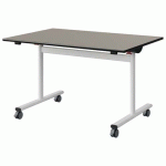 TABLE MALIBU RAB. 120X80 T5 DL ST GRIS U727/NOIR BLC 9016
