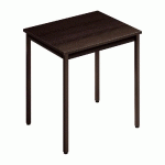 TABLE POLYVALENTE RECTANGLE - L. 70 X P. 60 CM - PLATEAU NOIR - PIEDS NOIRS