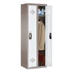 VESTIAIRE AVANTAGE - INDUSTRIE PROPRE - 2 COLONNES - CORPS GRIS - PORTES BLANC