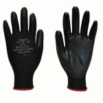 12 PAIRES DE GANTS DE MANUTENTION EN NYLON MATRICE P NOIR TAILLE 10 - POLYCO