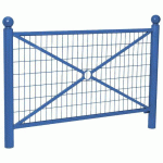 BARRIÈRE PROVINCE GRILLAGÉE 1.57 M BOULE - ZINC BLEU 5010 - PROCITY