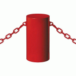 BORNE BARCELONE Ø 27 CM 2 ANNEAUX - ZINC ROUGE 3020 - PROCITY