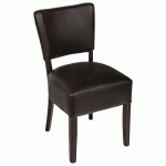 CHAISE VIVALDI STRUC HÊTRE MASSIF - ASS/DOS TISSU PVC-NOIR - STAMP