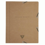 CHEMISE À ÉLASTIQUE 3 RABATS FLYING SPIRIT KRAFT 24X32CM MOTIFS ASSORTIS - BRUN - LOT DE 5