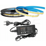 V-TAC - KIT BANDE LED 512 COB 3000K 12W IP20 DC24V 1000LM/M (2667+3264)