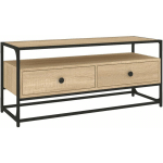 MEUBLE TV CHÊNE SONOMA 100X35X45 CM BOIS D'INGÉNIERIE