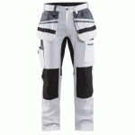 PANTALON DE TRAVAIL PEINTRE STRETCH BLANC/NOIR TAILLE 44C - BLAKLADER