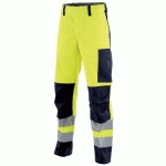 PANTALON DE TRAVAIL PROTECT HIVI JAUNE FLUO ET BLEU MARINE LAFONT