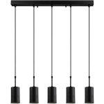 SUSPENSION 5 LAMPES MATTA 79CM MÉTAL NOIR - NOIR