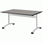 TABLE MALIBU 120X80 T3 DL STR ANTIB BÉTO F186/NOIR BLC 9016
