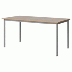 TABLE MALIBU 160X80 T6 4P STRA ALAISÉ ACACIA/GRIS 9006 - MANUTAN EXPERT