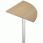 ANGLE DE BUREAU 90° PIEDS RENFORT MÉTAL FAST 80CM - CHÊNE