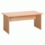 BUREAU DROIT ALTYS BOIS L 160 CM PIÈTEMENT PLEIN BOIS DÉCOR HÊTRE