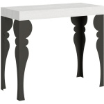 CONSOLE EXTENSIBLE 90X40/196 CM PAXON SMALL FRÊNE BLANC STRUCTURE ANTHRACITE