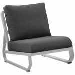 FAUTEUIL ANTONINO - BLANC COUSSIN GRIS - PROLOISIRS