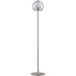 LUCANDE - LAMPADAIRE 'KAIYA' EN MÉTAL POUR SALON & SALLE À MANGER - NICKEL, BLANC, GRIS FUMÉE