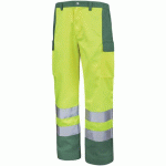 PANTALON FLUO BASE XP 9B81 - JAUNE FLUO / VERT AMAZONIE - 1 - CEPOVETT SAFETY