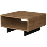 COTECOSY - TABLE BASSE CARRÉE ORIS BOIS CHÊNE ET ANTHRACITE - CHÊNE CLAIR