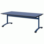 TABLE MALIBU 160X80 T3 DL STRA BLEU U525/NOIR BLEU 5005