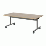 TABLE MALIBU RAB. 160X80 T3 DL STRA ALAISÉ ACACIA/GRIS 9006
