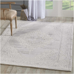 UNAMOURDETAPIS - 80X150 - TAPIS ORIENT STYLE KHY FALAN GRIS 80X150 OEKO TEX® EN POLYPROPYLÈNE DOUX ET SOYEUX - GRIS