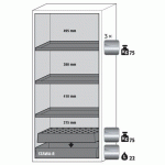 ARMOIRE SÉCURITÉ S-CLASSIC-90 S90.196.090 GRIS CLAIR