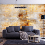 ARTGEIST - PAPIER PEINT GOLDEN EXPRESSION - 100 X 70 CM - GRIS ET OR