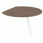 EXTENSION RONDE GARY P/RETOUR 80 CM PIED BLANC PLATEAU NOYER - MBA