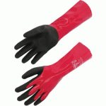 GANTS DE MANUTENTION JAUGE 18 ENDUCTION NITRILE ET PVC 35CM T9 - SINGER SAFETY