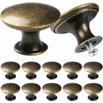 LOT DE 24 BOUTONS DE PLACARD VINTAGE CHIC EN BRONZE ANTIQUE 30 MM