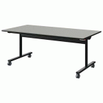 TABLE MALIBU RAB 160X80 T4 DL ST ISOS GRIS 1400/NO NOIR 9005