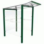 ABRI CAISSE MODULO 1.30 M AVEC BARDAGES LATÉRAUX - VERT 6005 - PROCITY