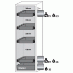 ARMOIRE SÉCURITÉ S-PHOENIX-90 S90.196.060.FDASR GRIS CLAIR - ASECOS