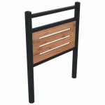 BARRIÈRE HESI 1 M TÊTE BOMBÉE PIN TYROL AJOURÉ/MÉT GRIS 7016 - BUTON DESIGN