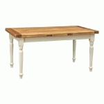 BISCOTTINI - TABLE EN BOIS MASSIF 160X90 TABLE DE CUISINE DE SALLE À MANGER TABLE EXTENSIBLE TABLE RECTANGULAIRE COUNTRY MADE IN ITALY
