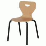 CHAISE MALIBU 4P - T4 - COQUE HÊTRE / ALU NOIR 9005 - MANUTAN EXPERT