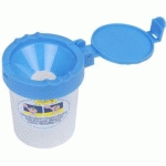 GOBELET POUR PINCEAUX, GOBELET TRANSPARENT, COUVERCLE - LOT DE 14