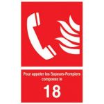 PANNEAU TELEPHONE URGENCE SAPEURS POMPIERS