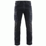 PANTALON DE TRAVAIL SERVICES DENIM STRETCH MARINE/NOIR TAILLE 38 - BLAKLADER