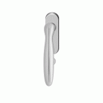 POIGNÉE DE FENÊTRE CORFU EF244 ROSACE OVALE -VERROUILLABLE AVEC CLÉ -SATINÉ KARCHER DESIGN