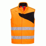 PORTWEST PW231 GILET SANS MANCHES POLAIRE HAUTE-VISIBILITÉ PW2 - TAILLE S
