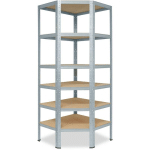 SHELFPLAZA - HOME 200X60X30 CM ÉTAGÈRE D'ANGLE GALVANISÉ / ETAGERE ANGLE EN METAL 6 NIVEAUX / ETAGÈRES D'ANGLE AVEC CAPACITÉ CHARGE 145KG PAR NIVEAU