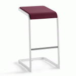 TABOURET HAUT TAGLIO BORDEAUX PIÉTEMENT BLANC