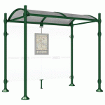 ABRI BUS PROVINCE 2.50 M SANS BARDAGES LAT. AGORA VERT 6005 - PROCITY