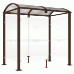 ABRI FUMEURS VOÛTE M 2.50 M BARD. FOND/LATÉRAUX MARRON 8017 - PROCITY